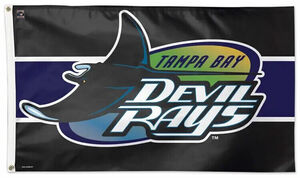 TAMPA BAY DEVIL RAYS Official MLB Cooperstown Retro Team 3'x5' FLAG by Wincraft 海外 即決