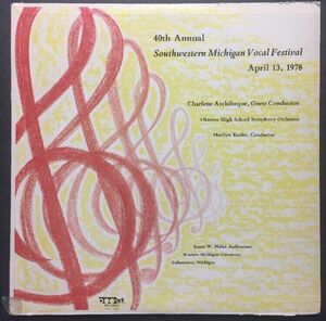 40th Annual Southwestern Michigan Vocal Festival RARE バイナル LP April 13th, 1978 海外 即決