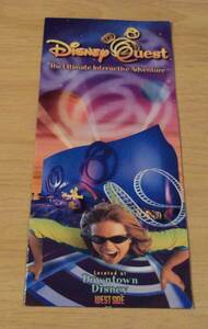 1990's TRAVEL Brochure 'WALT DISNEY WORLD' Disney QUEST the Ultimate ADVENTURE~ 海外 即決