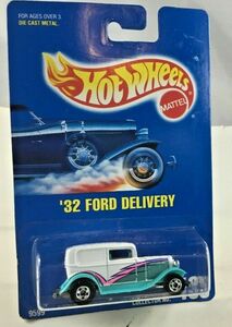 Hot Wheels '32 Ford Delivery No. 135 White W/Graphics 1991 Vintage New 海外 即決