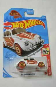 HOT WHEELS 2021 HOLIDAY RACERS 4/5 - VOLKSWAGEN BEETLE PEARL WHITE VALENTINE DAY 海外 即決