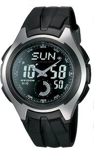 Casio Men's AQ160W-1BV "Ana-Digi Stainless Watch Black Band-NEEDS BATTERY-defect 海外 即決