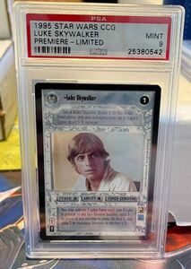 Luke Skywalker Star Wars CCG Limited Edition Premiere PSA 9 SWCCG Decipher VHTF! 海外 即決