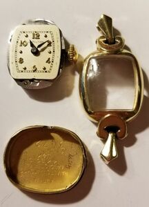 Antique 14K Gold 4 gr Hamilton Wrist watch - not runs 海外 即決