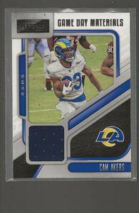 2021 Panini Playbook Game Day Materials Relic Cam Akers Los Angeles Rams 海外 即決