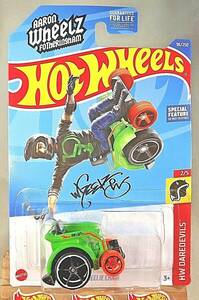 2022 Hot Wheels #96 HW Daredevils 2/5 WHEELIE CHAIR Green w/Black-Orange Wheels 海外 即決