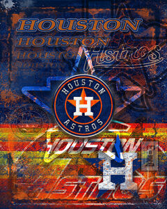 Houston Astros 12x18inch Poster Houston Astros Baseball Free Shipping Us 海外 即決