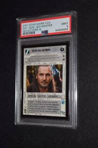 PSA 9 - Qui-Gon Jinn, Jedi Master - Premium - Ref III - Star Wars CCG - Mint 海外 即決