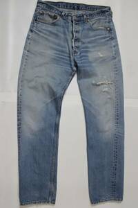 Vintage Faded Distressed Levi's 501 Jeans Men's 34x33 Made in USA Y2k 海外 即決