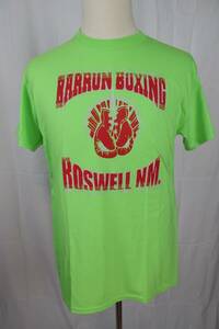 VTG Barron Boxing T-Shirt Roswell New Mexico Green Men's Size Medium 海外 即決