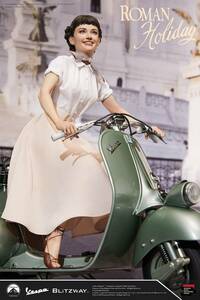 Roman Holiday Princess Ann Audrey Hepburn Vespa Statue 1/4 RARE SOLD OUT 海外 即決