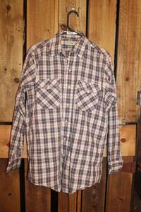 L.L. Bean Vintage Plaid Long SLeeve Cotton Medium Men's Button Front Shirt 海外 即決