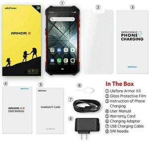 Rugged Smartphone Unlocked, Ulefone Armor X3 IP68 Waterproof 海外 即決