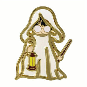 CLOAK OF INVISIBILITY PIN Golden Harry Potter w/ Lantern &Wand Gift Lapel Brooch 海外 即決