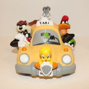 Vintage Looney Tunes New York Yellow Taxi Bank Bugs Daffy Taz Sylvester Tweety 海外 即決