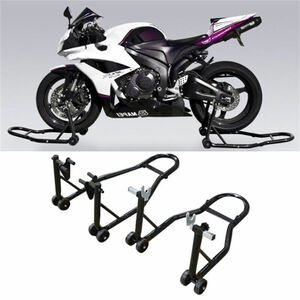 Motorcycle Bike Stand Front Rear Wheels Lift Forklift Spoolift Paddock Swingarm 海外 即決