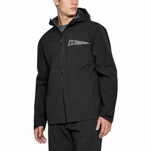 Men's UNDER ARMOUR Storm Black UA Scrambler Hybrid Full-Zip Hooded Jacket XXL 海外 即決