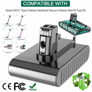 Type A Battery for DYSON 6.4AH DC31 DC34 DC35 DC44 DC45 Animal Sony Cell 22.2V 海外 即決