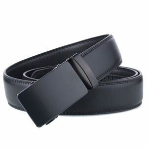 Men's Automatic Buckle Belt Slip Buckle Business Casual Leather Wai..ou 海外 即決