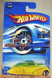 2006 Hot Wheels Mainline/Collector #136 SWOOP COUPE Green-Yellow w/5Sp5DotDishSp 海外 即決