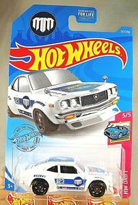 2021 Hot Wheels #137 HW Drift 5/5 MAZDA RX-3 White w/Black St8 Spoke Wheels 海外 即決