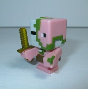 Minecraft Mini-Figures Stone Series 2 1" Zombie Pigman Sword Figure Mojang 海外 即決