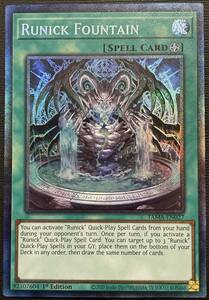 Yu-Gi-Oh! Runick Fountain 1st Edition Ultra Rare Collector's Rare TAMA-EN027 海外 即決