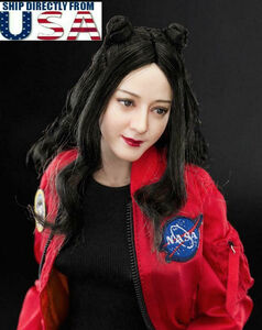 1/6 Asian Female Head Sculpt LONG BLACK HAIR VCL1006C For 12" PHICEN Figure USA 海外 即決