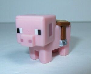 Minecraft Mini-Figures Stone Series 2 1" Pig with Saddle Figure Mojang 海外 即決