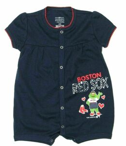 MLB Boston Red Sox Infant Button-Up Romper Creeper Size 0/3 Months 海外 即決