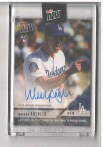 2018 Topps NOW Card #828A Walker Buehler Los Angeles Dodgers RC Auto #27/99 海外 即決