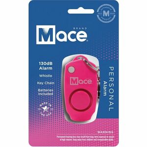 Mace Personal Alarm Pink Key Ring 130 Decibels 3" Long Includes Whistle Key Ring 海外 即決