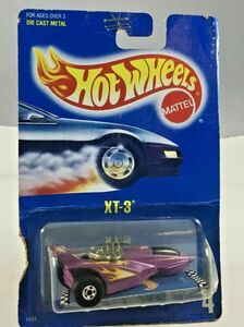 Hot Wheels XT-3 Mattel No, 4 Purple W/flames 1991 Vintage New In Blister 海外 即決