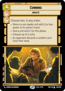 Star Wars Unlimited - Cunning *NEW* Legendary Rarity 203/252 Awesome Card! 海外 即決