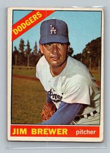 1966 Topps Jim Brewer #158 - Los Angeles Dodgers - EX 海外 即決