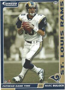 MARC BULGER ST LOUIS RAMS WEST VIRGINIA MOUNTAINEERS FATHEAD TRADEABLES 2008 G65 海外 即決