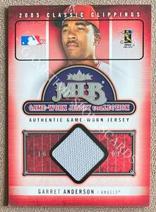 Garret Anderson 2005 Fleer Classic Clippings MLB Jersey Collection #22 Angels 海外 即決