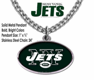 NEW YORK JETS NECKLACE STAINLESS STEEL CHAIN NFL FOOTBALL SPORTS FREE SHIP #CB' 海外 即決