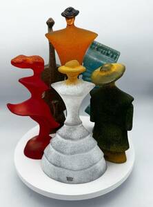 KOSTA BODA KJELL ENGMAN Rare Collection 6 Sculpture Art Glass CATWALK + THE BAND 海外 即決