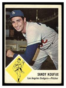 1963 FLEER SANDY KOUFAX #42 LOS ANGELES DODGERS HOF MID GRADE LOOKS OK 海外 即決