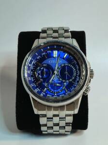 Citizen Men's Eco-Drive Stainless Steel w/ Blue Dial Watch 8729-R005791 海外 即決