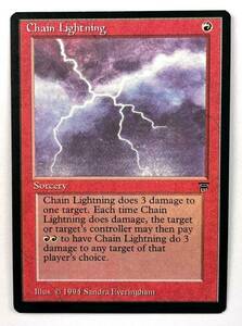 MTG Legends Chain Lightning - * Excellent Near Mint condition * 海外 即決