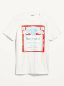 Old Navy Budweiser Gender-Neutral Graphic T-Shirt Vintage Look Size XL 海外 即決