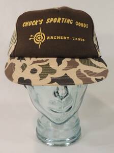 Trucker Hat Cap Snapback Baseball VTG Camouflage Hunting Chucks Sporting Goods 海外 即決