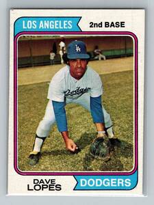 1974 Topps Dave Lopes #112 - Los Angeles Dodgers 海外 即決