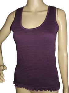 Eye Candy Junior Sz Medium Purple Smocked Tank Top shirred cami sleeveless shirt 海外 即決