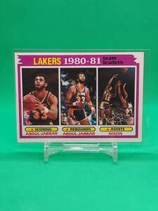1981 Topps Kareem Abdul-Jabbar/Norm Nixon #55 Los Angeles Lakers Basketball Card 海外 即決