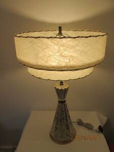Mid Century Modern Atomic 2-tier Fiberglass lamp shade vintage 1950's SHADE ONLY 海外 即決