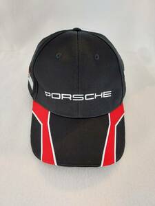 Porshe Men's Black & Red Adjustable Motorsport Drivers Selection Baseball Hat 海外 即決