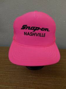 Vintage Nissin Cap Snap On Nashville Pink Truckers Style Cap OSFA 海外 即決